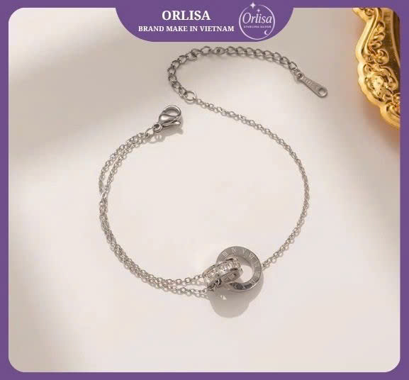 Lắc tay số La Mã đính đá thương hiệu ORLISA3