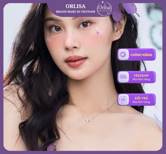 Dây chuyền bướm đính hạt đá thương hiệu Orlisa2