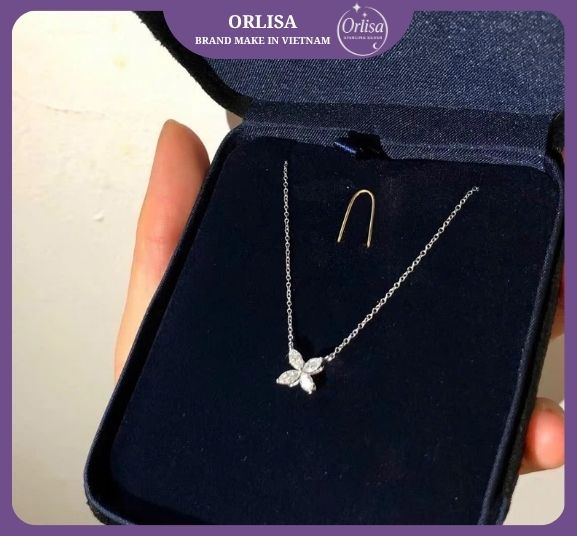 Dây chuyền hoa đính đá thương hiệu Orlisa1